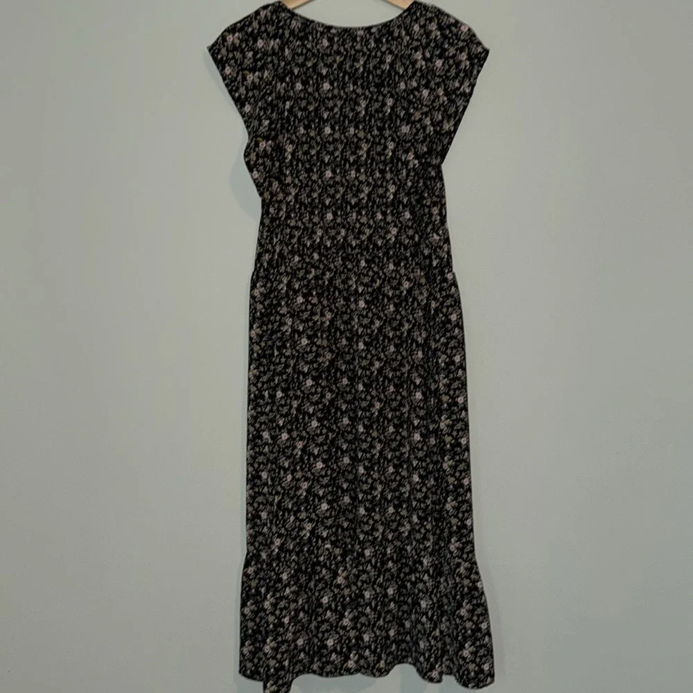 J. Crew Mercantile Floral Black Maxi Dress - Picture 6 of 6
